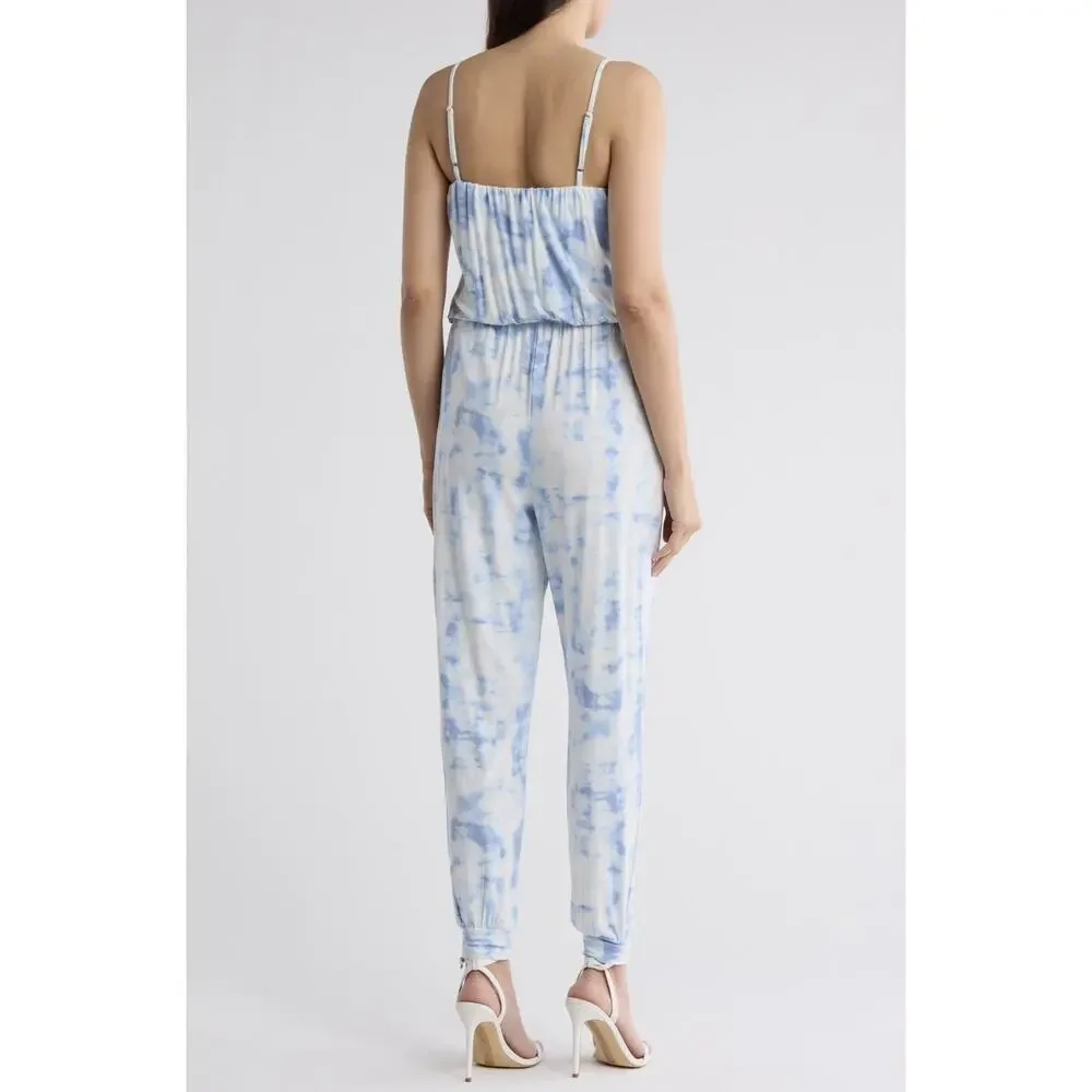 Tart Danni Stretch Jumpsuit in Sky Tie Dye w/Adjustable Straps - Womens Large